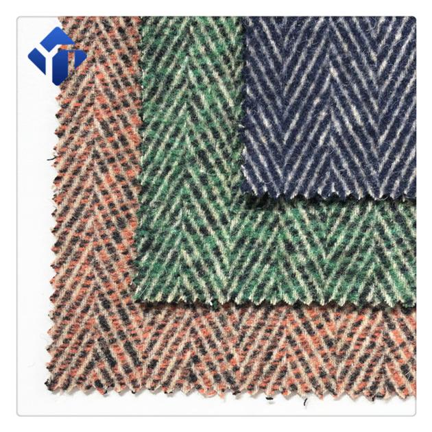 Fabric manufacturer double sided quilted herringbone custom woven fabric