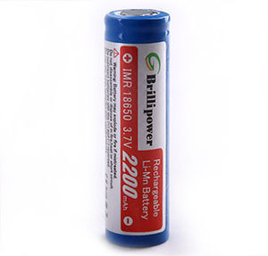 Brillipower IMR18650 Batteries 2200mAh Li-Mn Rechargeable Batteries