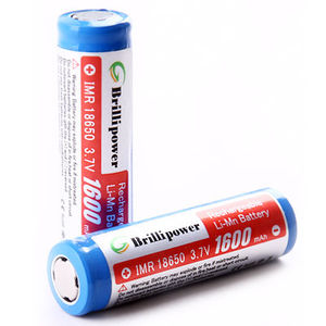 Brillipower IMR 18650 Li-MN/Li-ion 3.7V 1600mAh Rechargeable Battery Cell