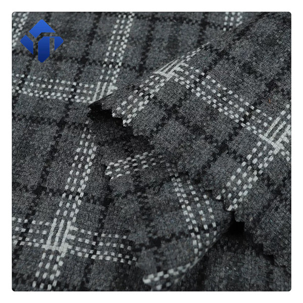 Factory Supply Plaid Flannel Wool Polyester