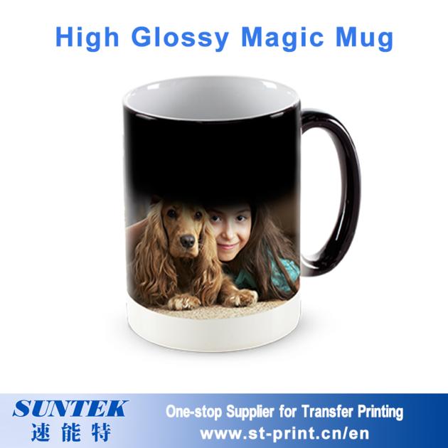 Sublimation High Glossy Heart Magic Mug
