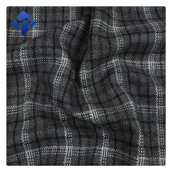 Factory Supply Plaid Flannel Wool Polyester