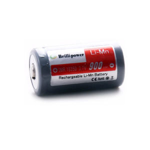 Brillipower IMR 18350 Li-MN/Li-ion 900mAh Rechargeable Cell Flat top/Button top Battery