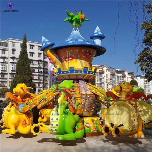 Profitable amusement park games machine dinosaur bike carousel rides