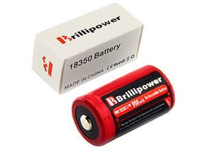 Brillipower IMR18350 900MAH BATTERY TIP TOP