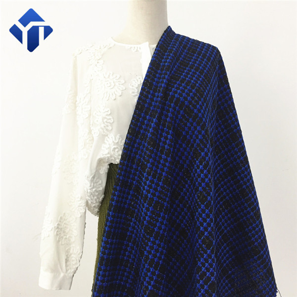 Customized Multicolor Polyester Viscose Acrylic Tweed