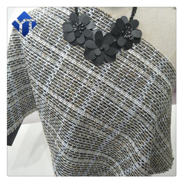 Best price  woven polyester cotton fancy yarn fabric for garment