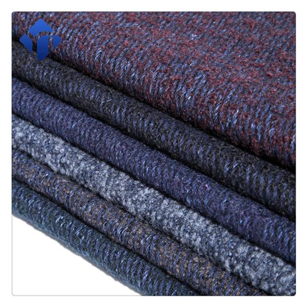 Fashion and popular woven tweed twill cotton fleece fabric for suit