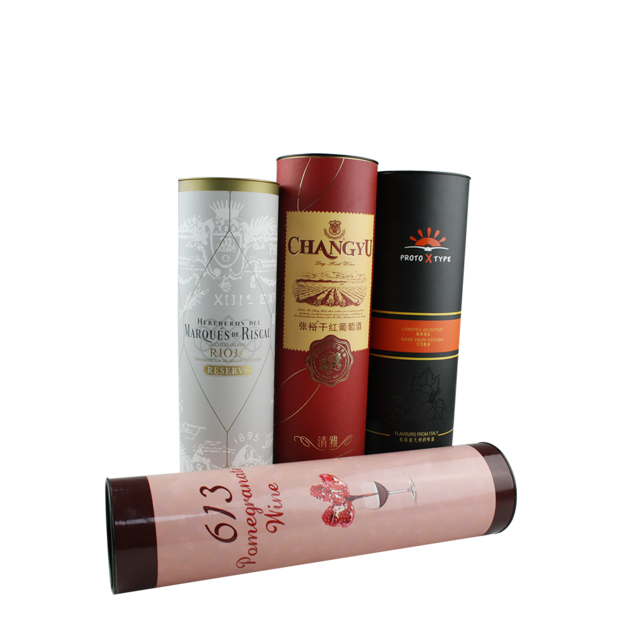wine bottle cardboard paper tube box