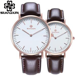 2017 Men's Watches Top Brand Luxury Waterproof Ultra-thin Sport Couple Watch Leather Band Trend Clas