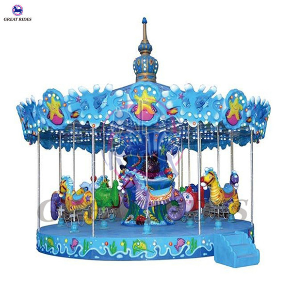 Amusement park rides 16 seats ocean carousel horses ride for sale