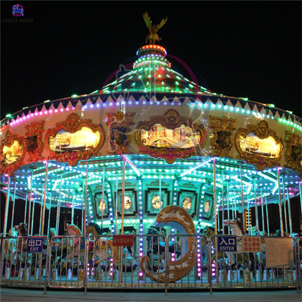 China manufacturer amusement park game 38 seats carousel horses merry go round