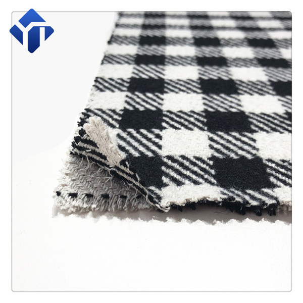 Factory Supply Poly Wool Plaid Fabric