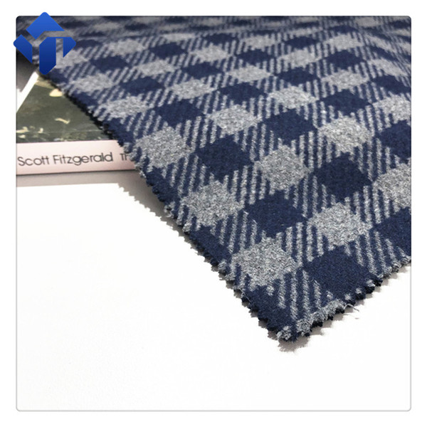 Factory Supply Poly Wool Plaid Fabric