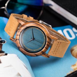 Ladies Watches Wood Watch 2017leather Strap