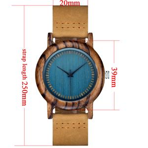 Ladies Watches Wood Watch 2017leather Strap