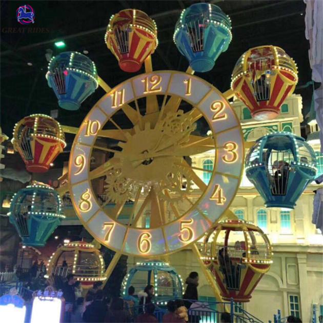 Customized European style amusement park games clock ferris wheel for sale