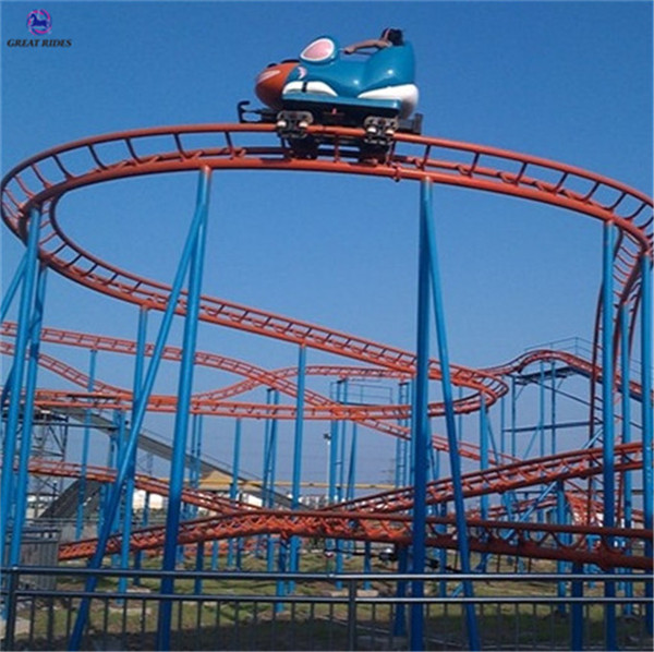 Popular amusement park equipment kids games 10 seats crazy mouse roller coaster for sale