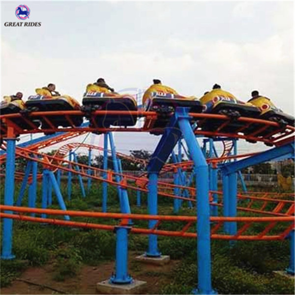 China supplier theme park equipment family games 16 seats roller coaster rides