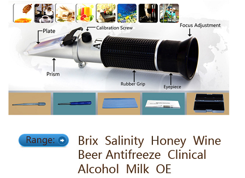 Battery Antifreeze Cleaning Fluid Handheld Refractometer