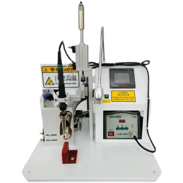 Automatic cleaning full solder joints, Automatic solder machine. wire connect machine 
