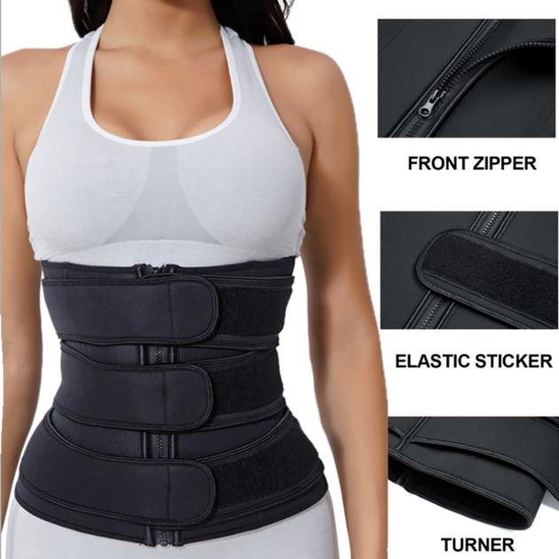  Compression Belt Workout  Slimming Tummy Neoprene Waist Trainer Women With3 Belt