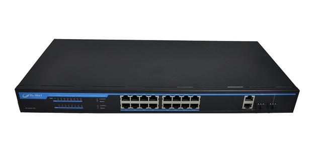 Unmanaged 16port +2combo giga uplink PoE Switch