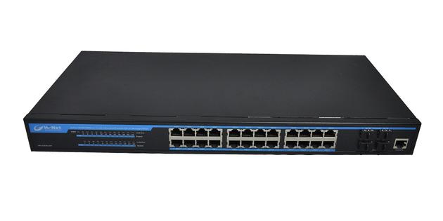 Managed 24port+2Cobo Uplink PoE Switch