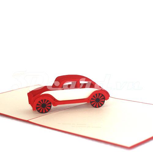 Antique Car 3d card-pop up card-greeting card-birthday card