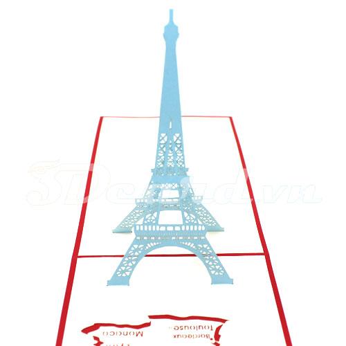 Eiffel Tower 1 3d pop up greeting card