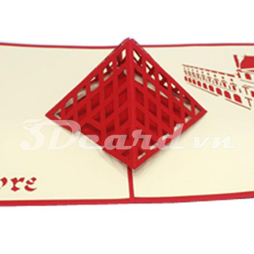 Louvre Museum 3d pop up handmade card