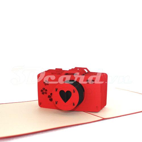 Lovely Camera 3d card pop up card greeting card birthday card