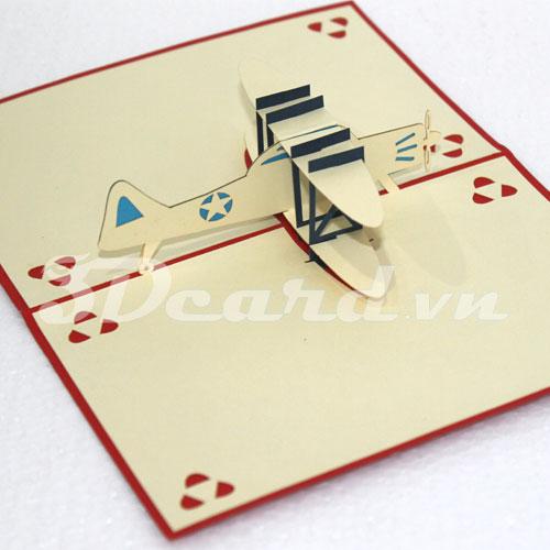 Air plane 3d card-pop up card-greeting card-handmade card