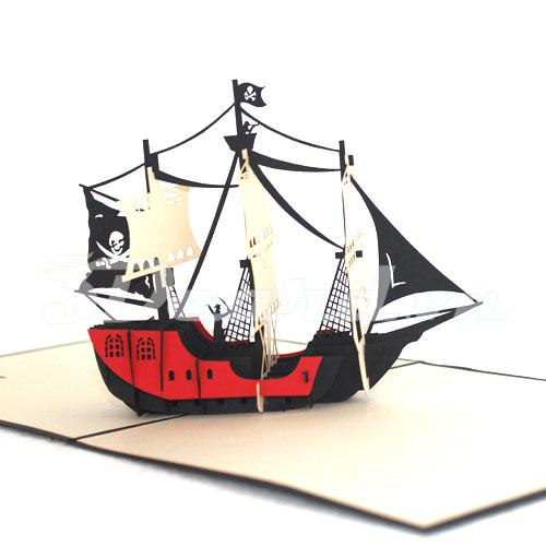 Pirate Ship 3d pop up birthday card