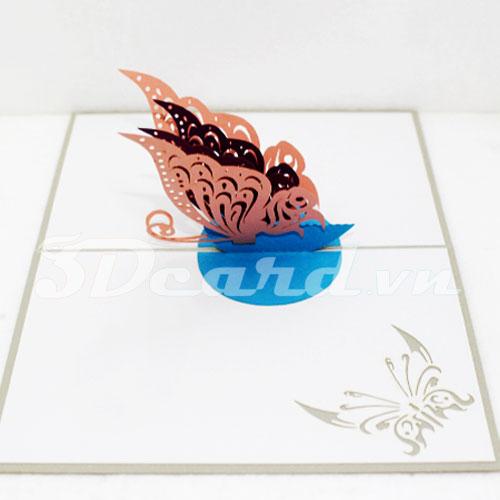 Butterfly 3d card-pop up card-handmade card-greeting card-birthday card