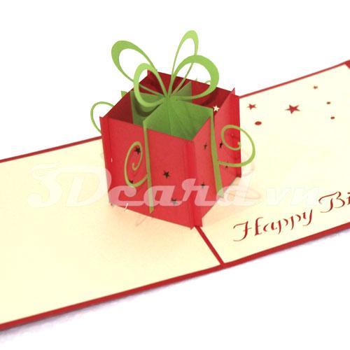 Gift Box 2 3d card-pop up card-birthday card-greeting card