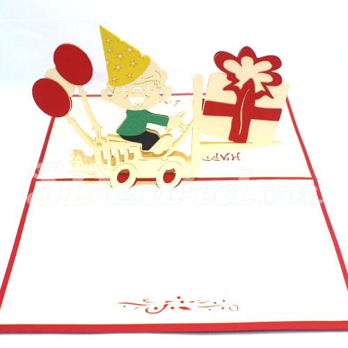 Birthday Gift 3d card-pop up card-birthday card-handmade card