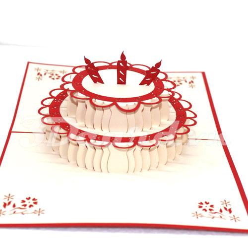 Birthday Cake 7-3d card-pop up card-birthday card