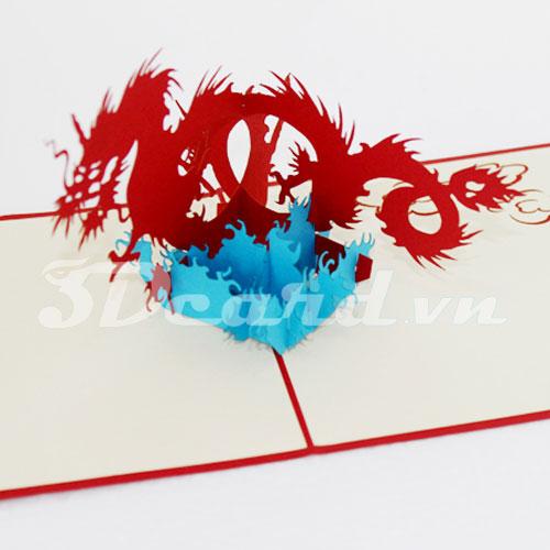Dragon 1 3d card-pop up card-birthday card