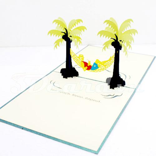 Hammock guy 3d card pop up card greeting card-birthday card