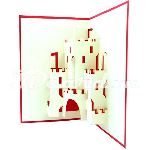 Ancient Fortress 3d Card Pop Up