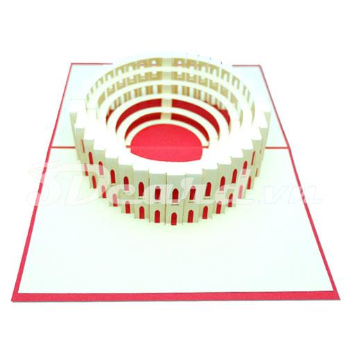 Colosseum 3d card pop up card greeting card birthday card handmade card