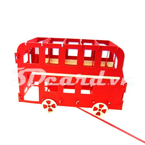 Double bus in London 3d card pop up card handmade card greeting card birthday card
