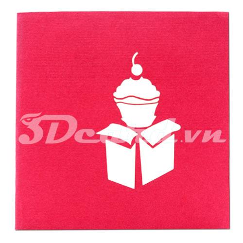 Box Cake 3d Card Pop Up