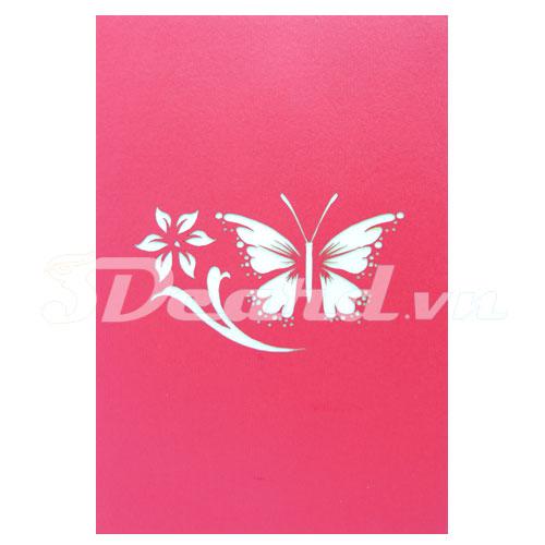 Two Butterflies 3d Card Pop Up