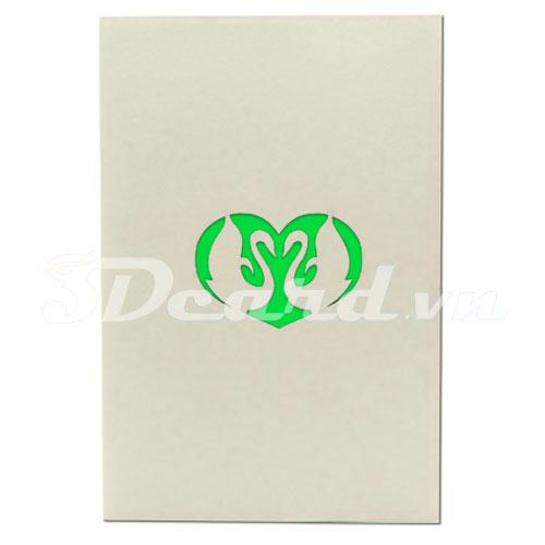 Swan Couple 1 3d Card Pop