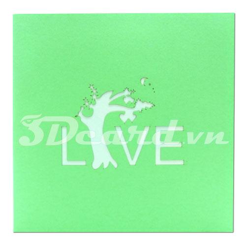 Tree Love 3d Card Pop Up