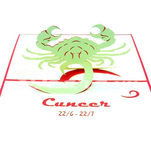 Cancer 3d card pop up card greeting card birthday card handmade card