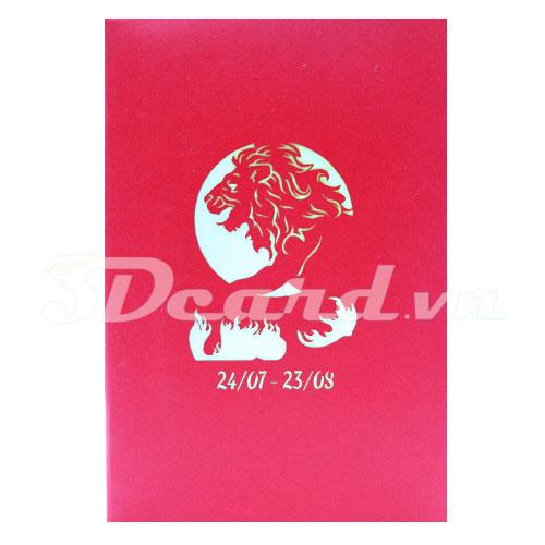 Leo 3d Card Pop Up Card