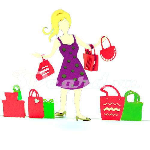 Shopping 3d card pop up card greeting card birthday card